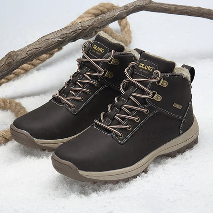Waterproof plush boots for men winter 2025