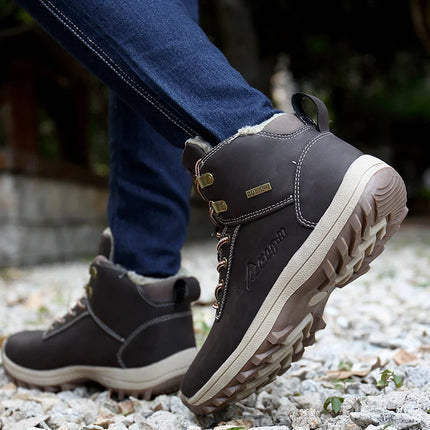 Waterproof plush boots for men winter 2025