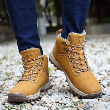 Waterproof plush boots for men winter 2025