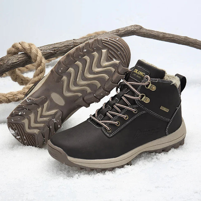 Waterproof plush boots for men winter 2025