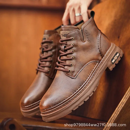 Royal Ride Men's Ankle Boots | Retro Elegance and Premium Leather 