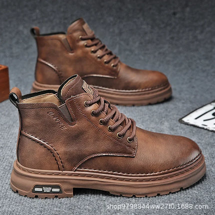 Royal Ride Men's Ankle Boots | Retro Elegance and Premium Leather 