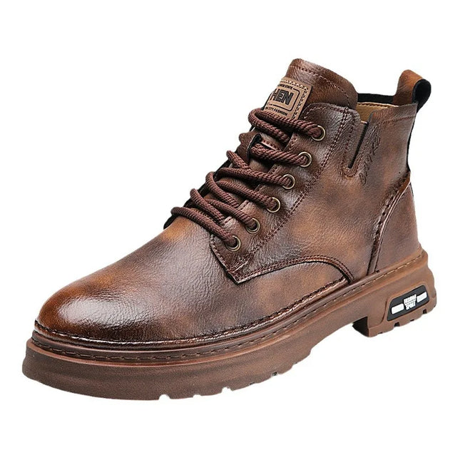 Royal Ride Men's Ankle Boots | Retro Elegance and Premium Leather 
