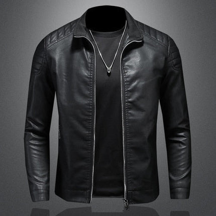 Slim Leather Jacket for Men