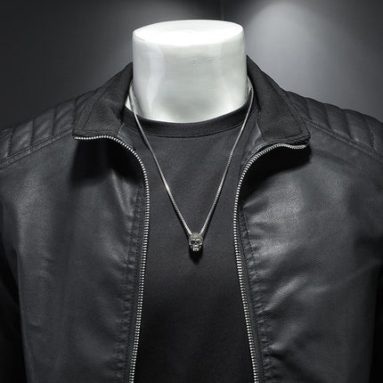 Slim Leather Jacket for Men