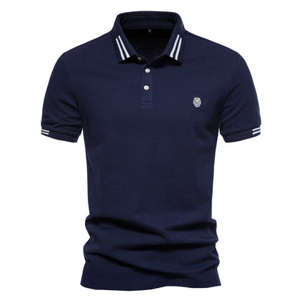 Classic 100% cotton men's polo shirt 