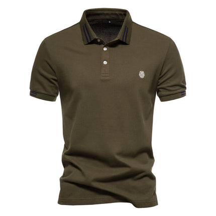 Classic 100% cotton men's polo shirt 