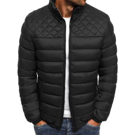Men's ComfortFit Jacket – Thermal Cotton with High Collar