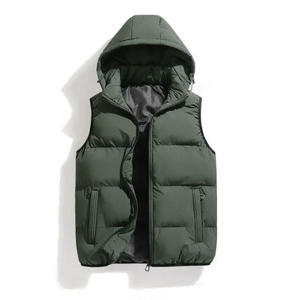 ThermoShield Vest – Sleeveless with Detachable Hood