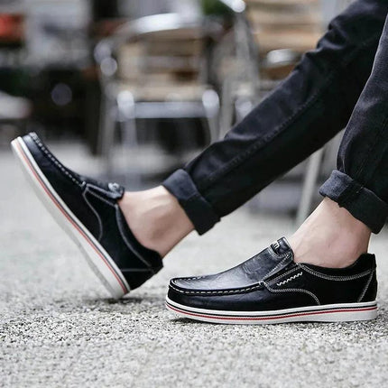 Men's Genuine Leather Loafer Shoes | Casual Style