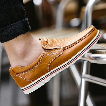 Men's Genuine Leather Loafer Shoes | Casual Style
