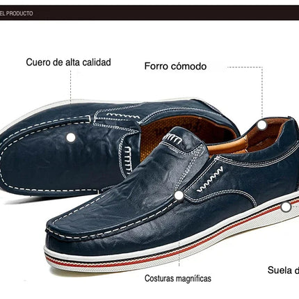 Men's Genuine Leather Loafer Shoes | Casual Style